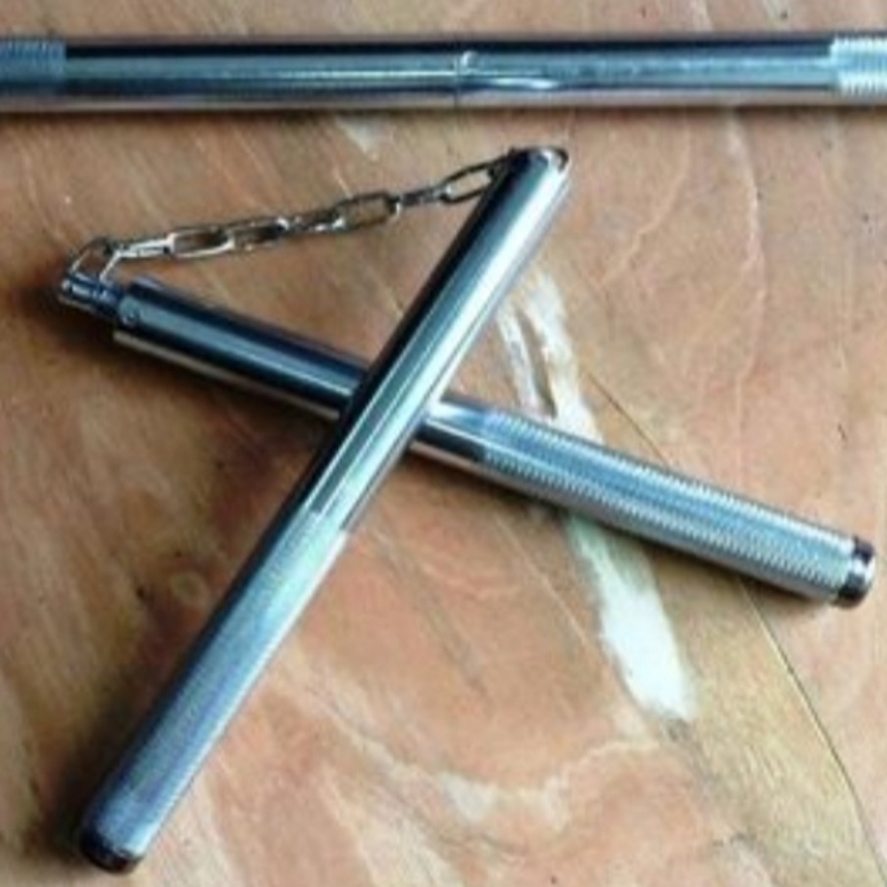 Martial Arts Convertible 2 In One Safety Metal Stick. Escrima